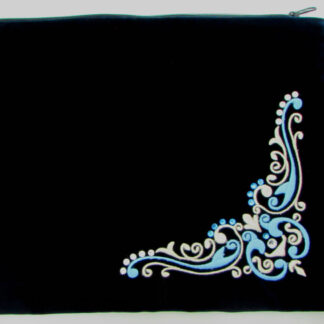 Blue Corner Design Tallit Bag with Swarovski Stones
