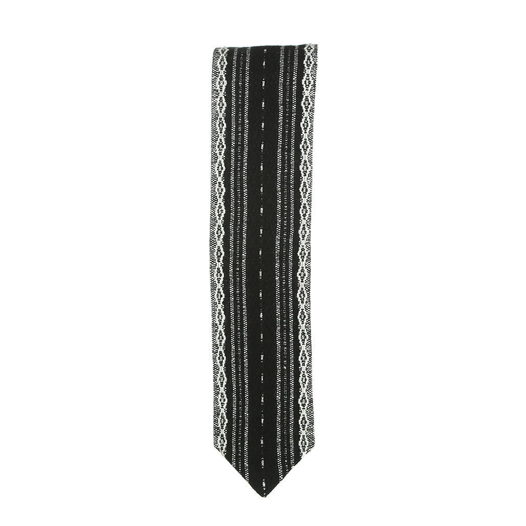 Handwoven Black, White & Silver Atara