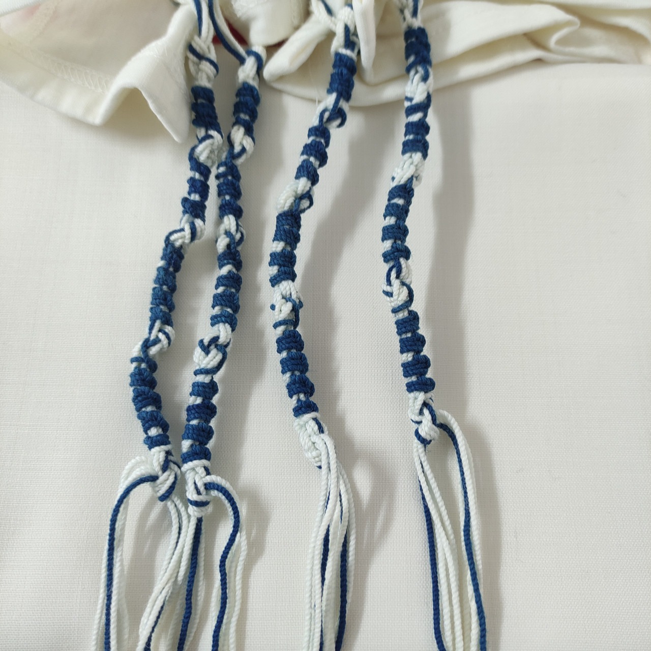 Wool Comfort with Radzyn Techelet tzitzit, Sephardic tying