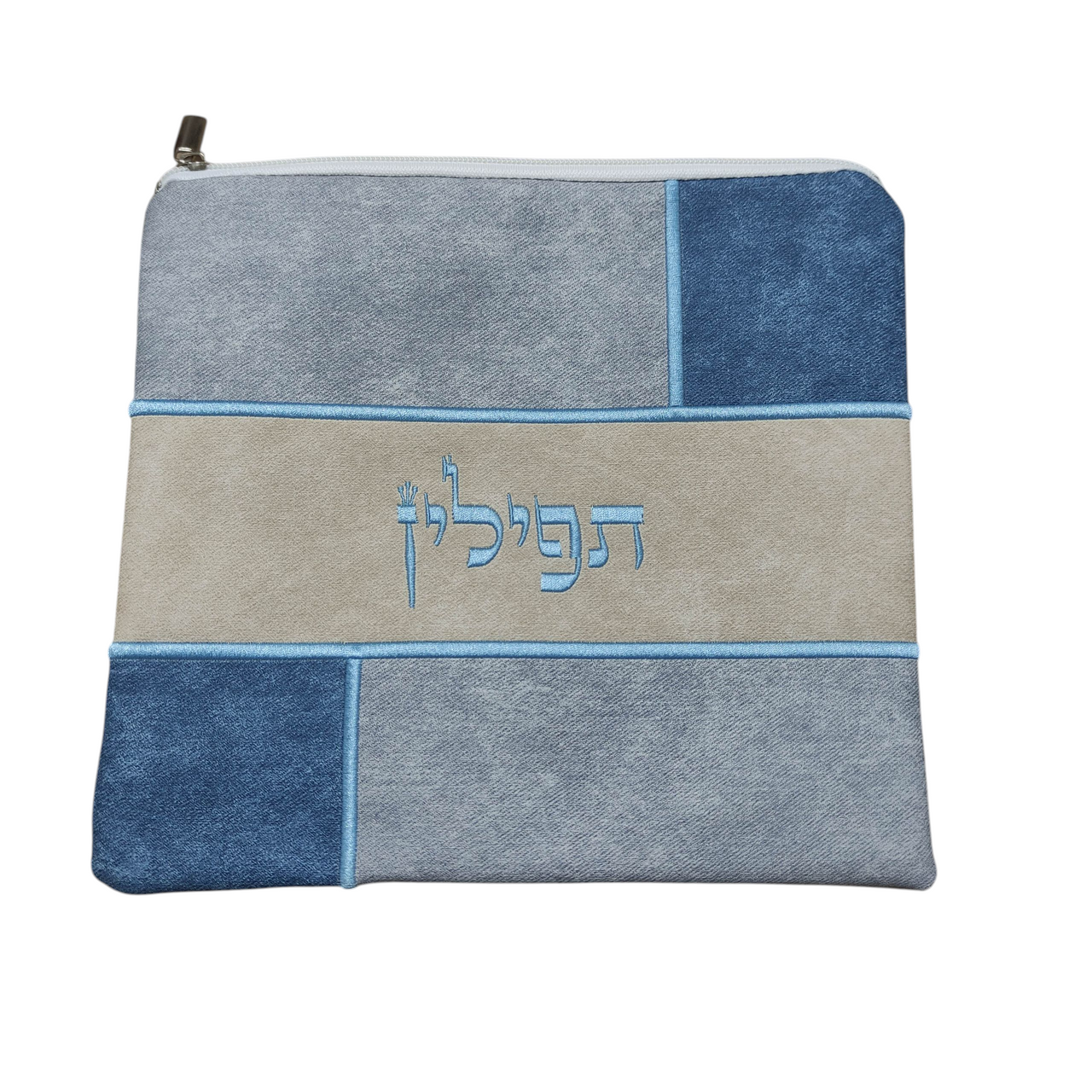 Beige-Gray-Blue Tefillin Bag