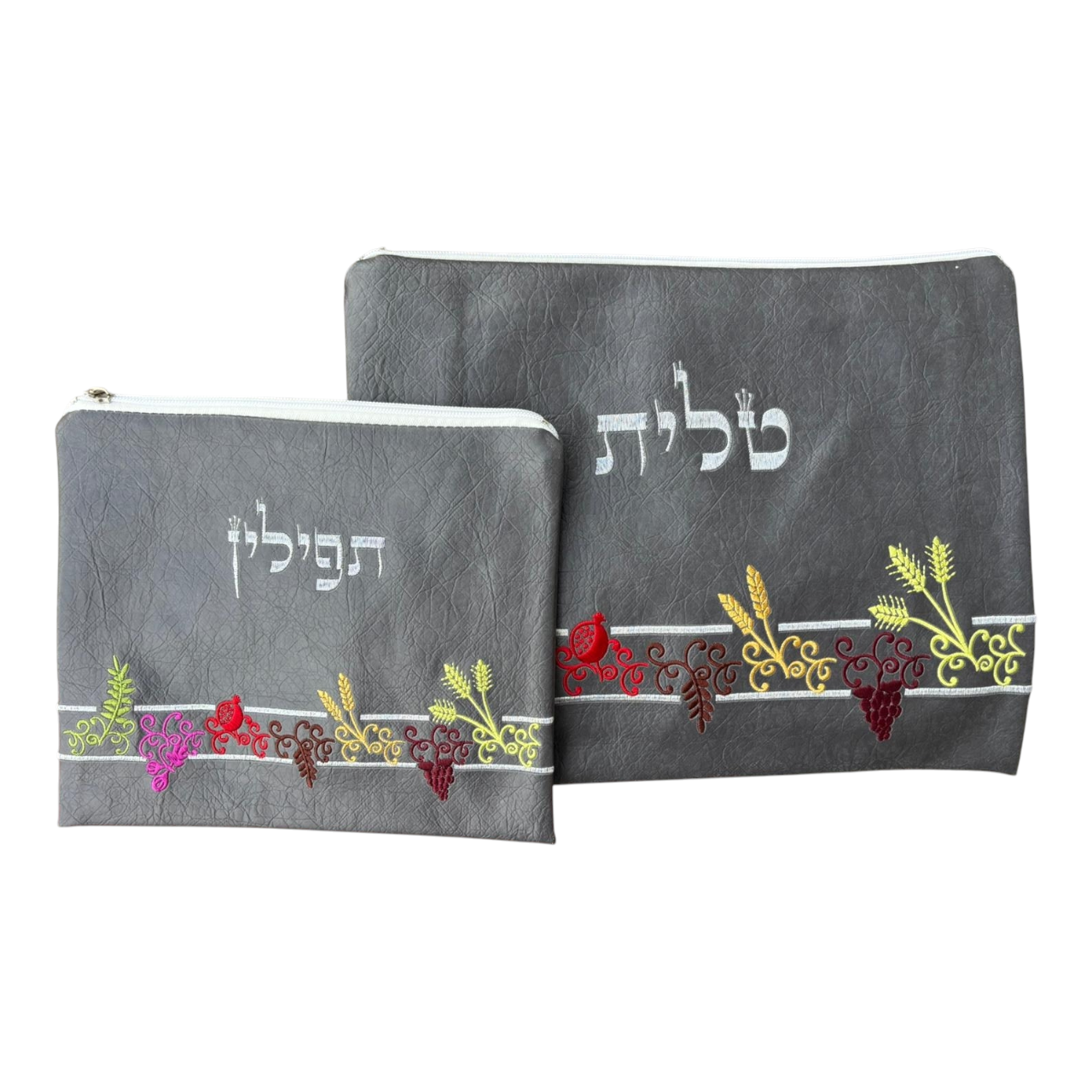 Gray Seven Species Tallit Bag