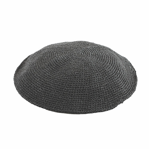 Small Gray DMC Knitted Kippah