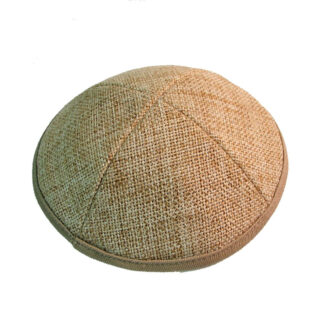 Beaver Brown Burlap Kippah