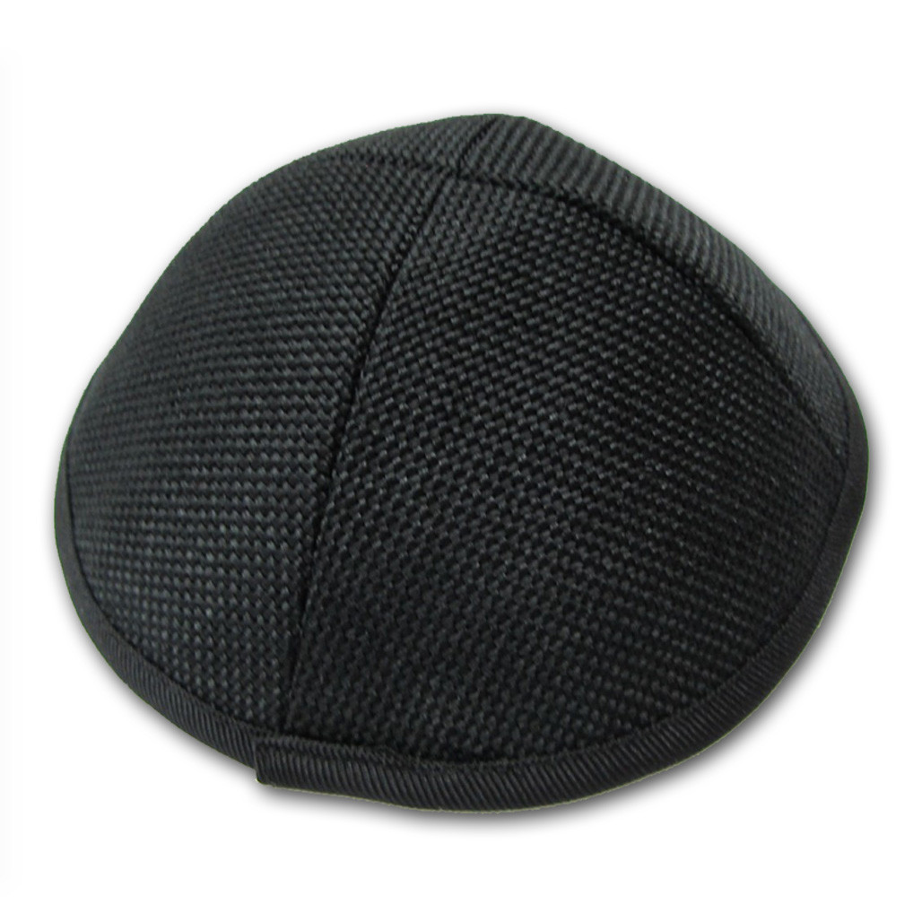 Black Burlap Kippah