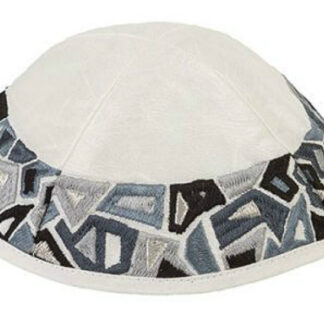 Black Geometric Shapes Kippah
