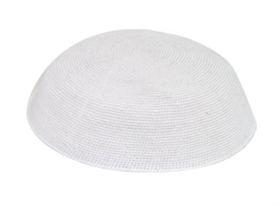 White DMC Knitted Kippah