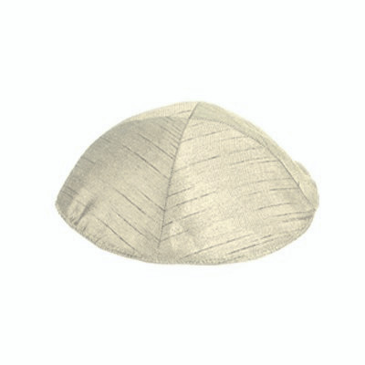 Cream PolySilk Kippah