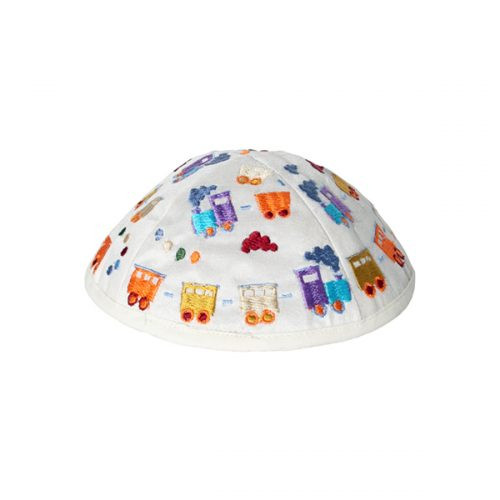 Pearl White Railway Kippah