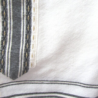 White Wool Classic with Black & Gold