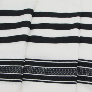 Black-Striped Traditional Cotton Tallit