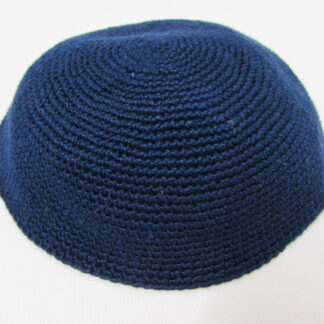 Navy Blue DMC Knitted Kippah