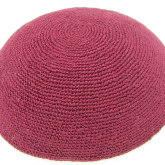 Solid Burgundy DMC Knitted Kippah