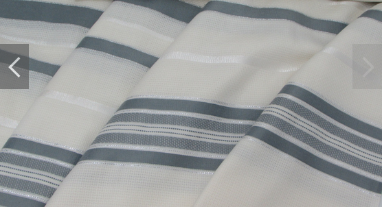 Tashbetz Gray-Silver Nonslip Tallit