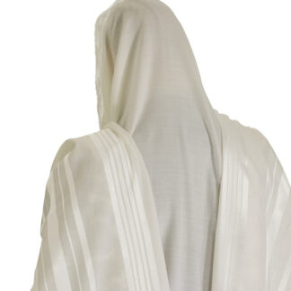 Prima A.A. White-Striped Classic Wool Tallit