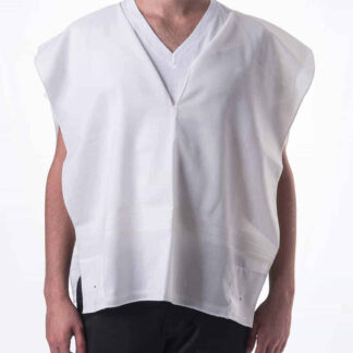 White-Striped Classic Wool Tallit Katan