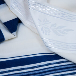 Prima A.A. Blue-Striped Classic Wool Tallit