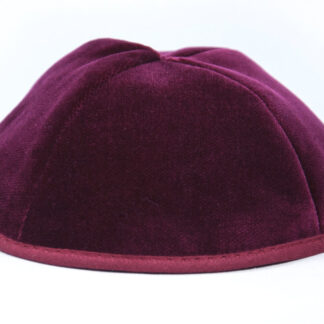 Burgundy Velvet Kippah