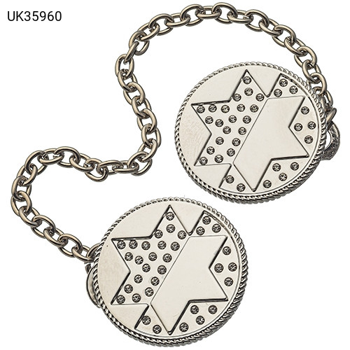 Nickel Magen David Tallit Clips
