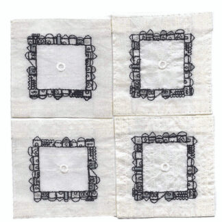 Black Jerusalem Tallit Corners