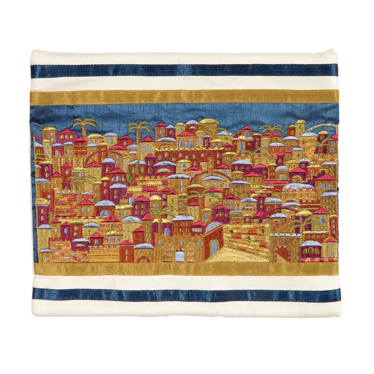 Raw Silk Jerusalem in Color Tallit Bag